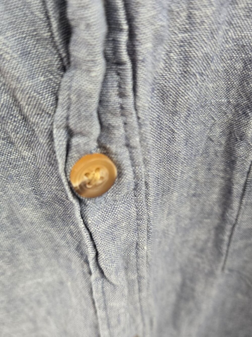 Tenth + Ocean Blue Washable Linen/Cotton Blend Men's Short Sleeve Button Down XL - Picture 5 of 10